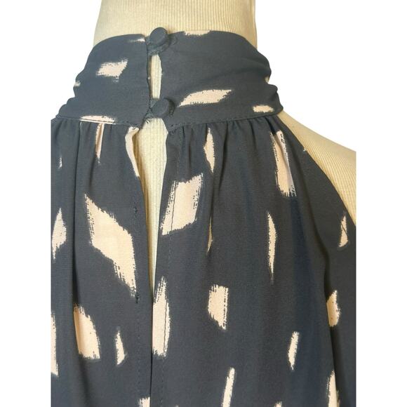 Verónica M. gray cream print cold shoulder blouse size small - Picture 5 of 10